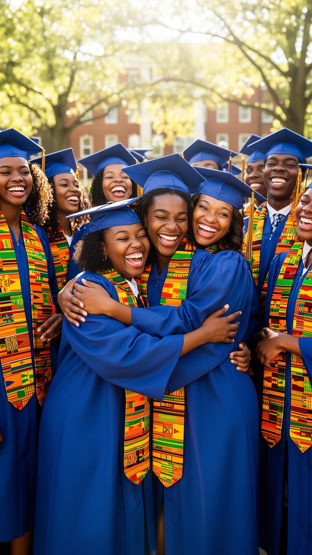 HBCU graduates celebrating
